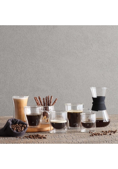 Jumbo Glory Double Wall 2'li Kulplu Bardak 250 Ml Şeffaf