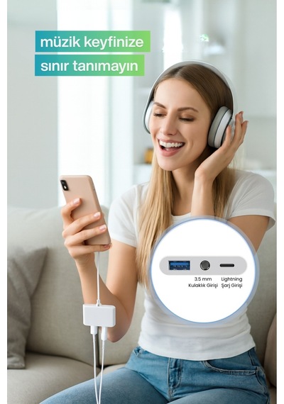 Usb 2.0 Lightning Otg Dönüştürücü - Apple Uyumlu iPhone Tak Çalıştır Adaptör