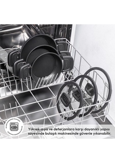 Emsan Diamente 6 Parça Sahan Seti Siyah