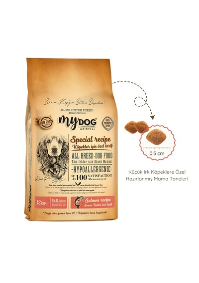 Mydog Az Tahıllı Somon Balıklı Küçük Irklar İçin Köpek Maması 12k