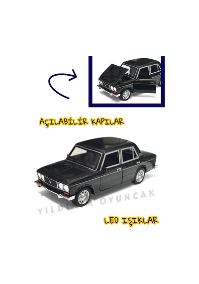 Sesli Led Işıklı Açılabilir Kapılar 18 Cm Klasik Sedan Araba-koleksiyonluk Klasik Sedan Marka Araba 31373367
