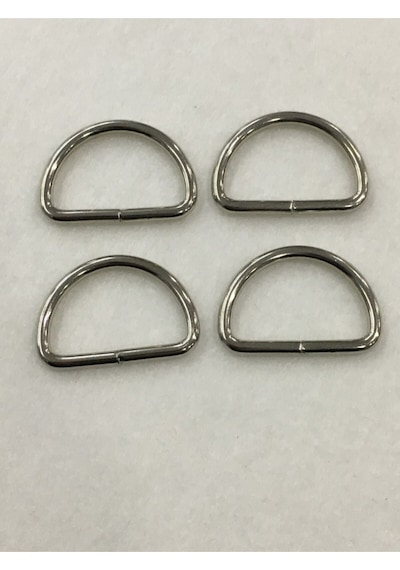 Karantuhafiye Çanta Halkası D Demir 3,5 Cm 4 Lü Set Gümüş Gümüş