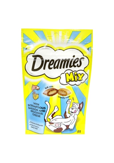 Dreamies Mix Somon Balıklı Ve Peynirli Kedi Ödülü 60 Gr X 24 Adet