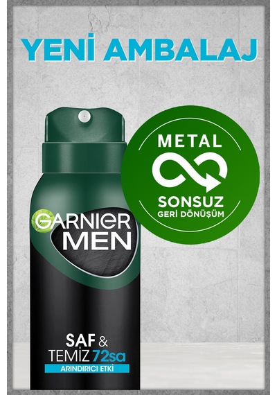 Garnier Men Saf&Temiz Erkek Deodorant 150 ML