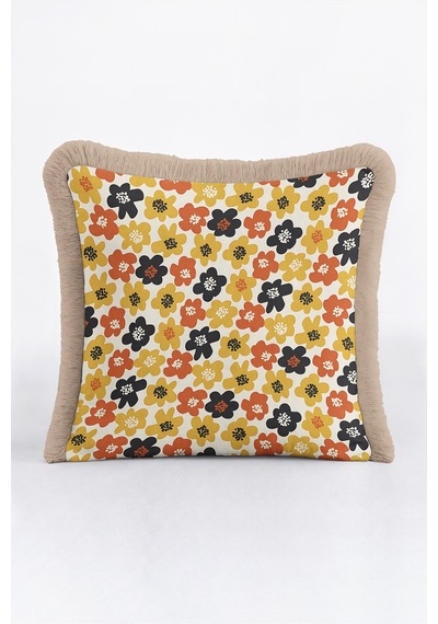 Retro Çiçek Papatya Saçaklı Yastık Kılıfı - Nostaljik Floral Hardal Vizon Püsküllü Kırlent Kılıfı Kadim Esinti Lime Retro Çiçek Papatya Saçaklı Yastık Kılıfı - Nostaljik Floral Hardal Vizon Püsküllü Kırlent Kılıfı Kadim Esinti Lime
