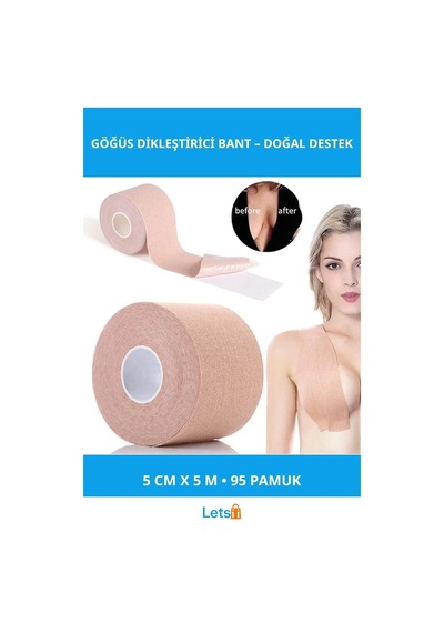 Göğüs Dikleştirici Bant %95 Pamuk 5cm X 5m 1 Adet