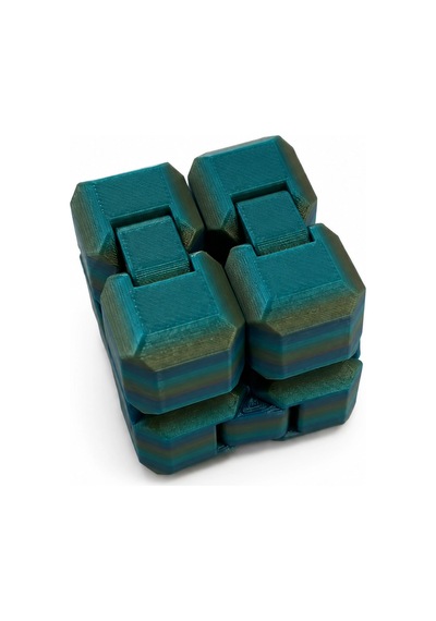 Tek Renk Sonsuzluk Küpü Yeşil 40x40mm