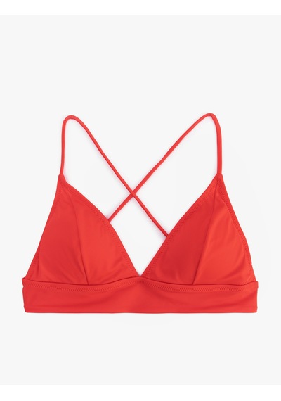 Koton Çapraz Askılı Bralet Bikini Üstü Kırmızı 6sak10003mm