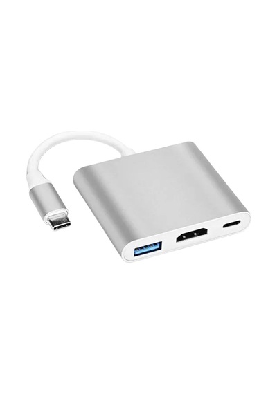 3 In 1 Type-c To Hdmı Usb 3.0 Çevirici Dönüştürücü Adaptör 4k