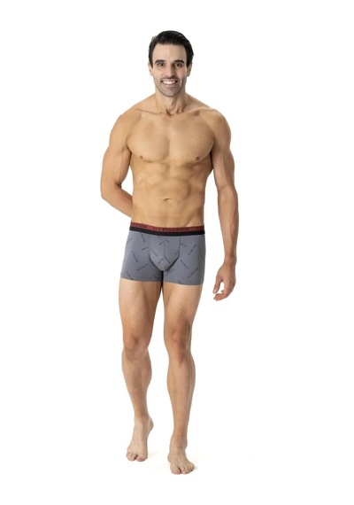 U.S. Polo Assn. U.s Polo Assn. 80522 Erkek Pamuklu 3'lü Boxer-siyah&baskılı&bordo Siyah