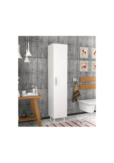 5 Raflı Banyo Boy Dolabı Beyaz