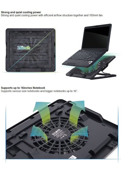 Zalman ZM-NS1000 16" Tek Fanlı Notebook Soğutucu