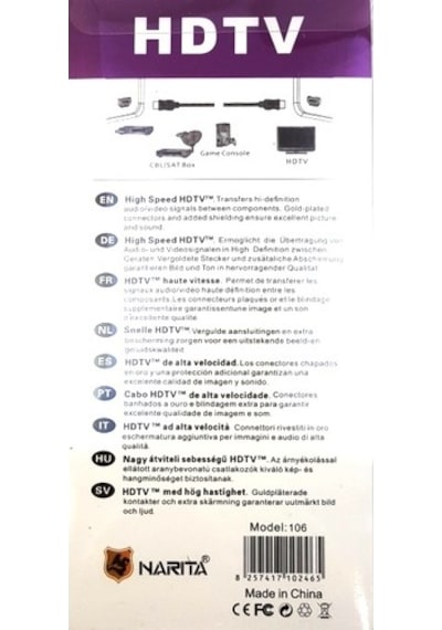 Narıta 106 Hdtv Kablosu 1.5 Metre