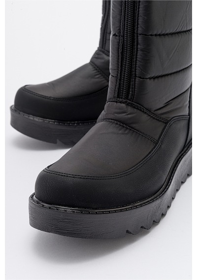Luvishoes Vay Siyah Fermuarlı Kadın Kar Botu Siyah