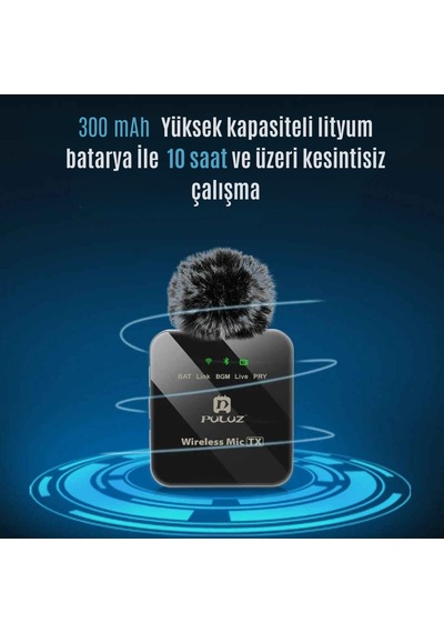 2 Li Kablosuz Yaka Mikrofonu Type-c & Lightning , Dsp Gürültü Azaltma, Android Apple Uyumlu iPhone Canlı Yayın Video Ses Kayıt Mikrofonu