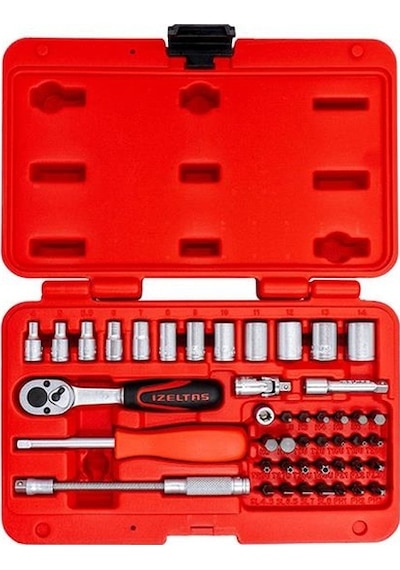 İzeltaş 14000005133 1/4'' Altı Köşe Mini Lokma Anahtar Ve Bits Set 45 Parça
