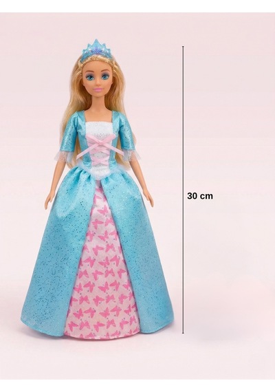 Elonna Princess Yeleli Unicorn At Ve 30 Cm Prenses Bebek Oyun Seti - Saç Aksesuarlı