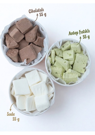 Freeze Dried Dondurma Paketi 3'lü Çikolatalı Antep Fıstıklı Sade Kurutulmuş Çıtır Dondurma Seti