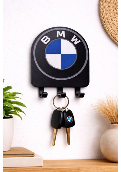 Bmw Logolu Anahtar Askılığı Duvar Tipi Anahtarlık Askısı 96x112mm