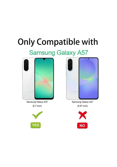 Teknomoda Samsung Galaxy A57 İle Uyumlu Kılıf Boyun Omuz Askılı İpli Anti Şok Korumalı Şeffaf Silikon Siyah İpli Renksiz/şeffaf