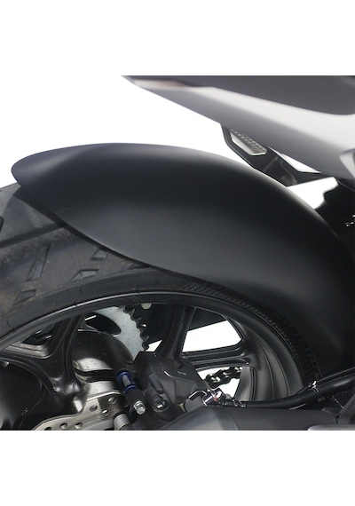 GP Kompozit Honda NC 700 X-S / NC 750 X-S 2012-2025 Uyumlu Zincir Korumalı Uzun Arka Çamurluk Siyah