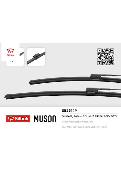 Silecek Süpürgesi 650/350mm Muz Tipi Captur 16 Sılbak