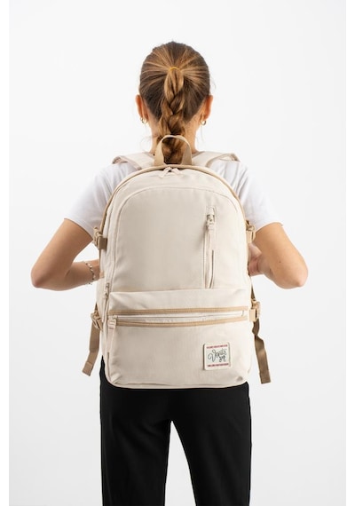 Ventis Unisex Okul Çantası Lise Ortaokul Sırt Çantası 43 30 Cm Ortopedik Sırt Çok Cepli Vnt3-c Bej