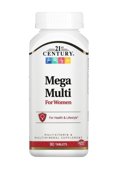 21st Century Mega Multi Vitamin For Women B1+molybdenum+boron+inositol 90 Tablet Bayanlara Özel