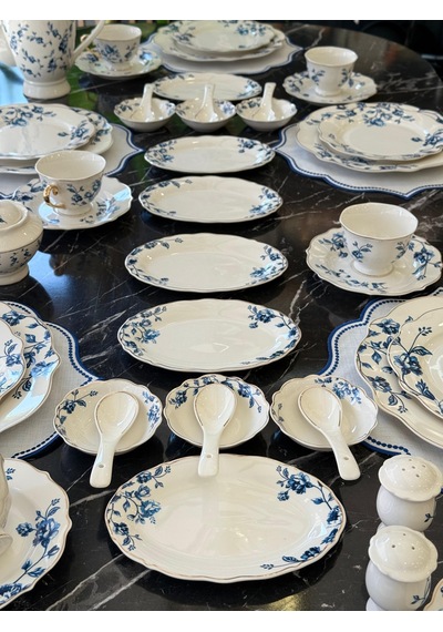 Rosa 6 Kişilik 48 Parça Porselen Kahvaltı Takımı -5061 Çok Renkli
