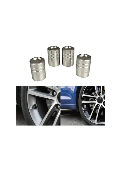 Sibop Kapağı Krom 4lü Takım Üniversal Lastik Subap Tıpası Seti Çizgili Model Glz02790023