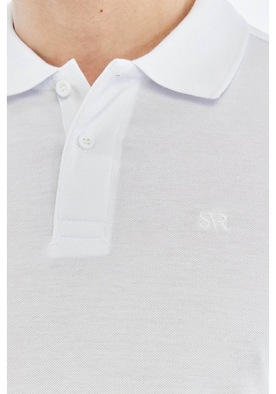 Süvari Slim Beyaz Erkek Polo Yaka T-shirt Ts1014000474