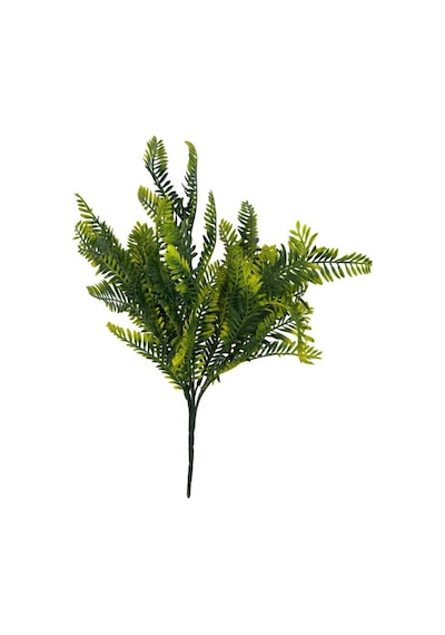 Yapay Çiçek Sarı Yeşil Renk Fern Demet Garnitür Aradal Dekoratif Yapay Bitki