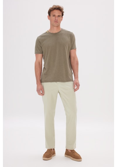 AC&Co / Altınyıldız Classics Erkek Hakı Slim Fit Dar Kesim Bisiklet Yaka Pamuklu Tişört Hakı AC&Co / Altınyıldız Classics Erkek Hakı Slim Fit Dar Kesim Bisiklet Yaka Pamuklu Tişört Hakı