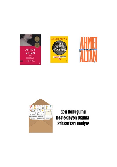 Hayat Hanım + Ölmek Kolaydır Sevmekten Okumayan Kalmasın + Aldatmak - Yalnızlığın Özel Tarihi Cep Boy + Okuma Sticker'ları