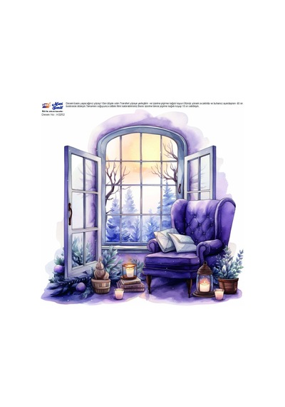 Mavi Sanat Ütü İle Rub On Transfer Kağıdı 30 30 Cm Model No: K0252