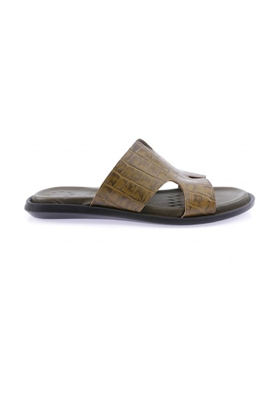 Dgn 3019-23y Erkek Merdane Baskili Terlik 3019-2133-R7098 Haki