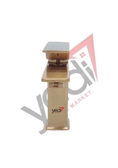 Yedi Yapı Mat Gold Kare Model Sabit Lavabo Bataryası Gold