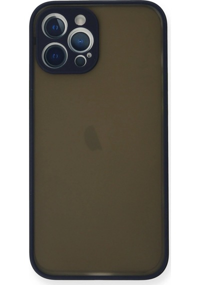 Apple Uyumlu iPhone 12 Pro Kılıf Montreal Silikon Kapak Lacivert/
