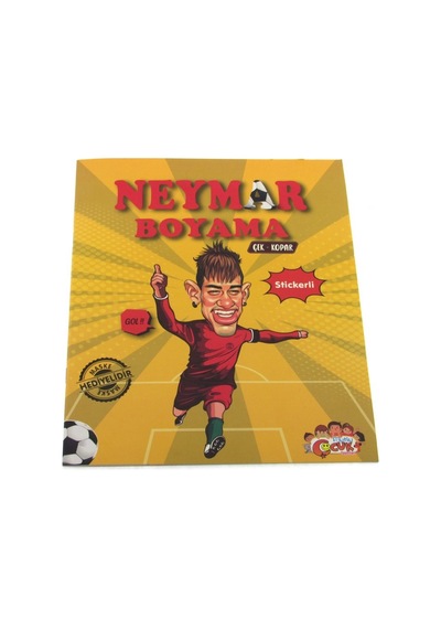 Neymar Çıkartmalı Maskeli Boyama Kitabı Çok Renkli