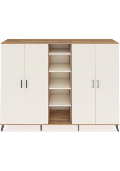 Hyperion Dolap 12 Raflı 4 Kapaklı 220x44x163 Çam-aytaşı Çam-aytaşı