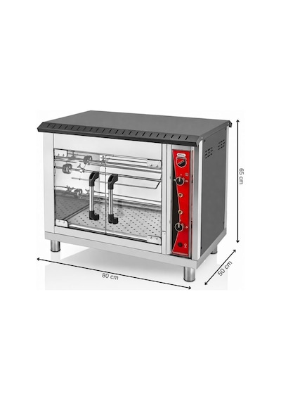 Silverinox Tüplü Set Üstü Piliç Çevirme 3 Şiş 9 Piliç