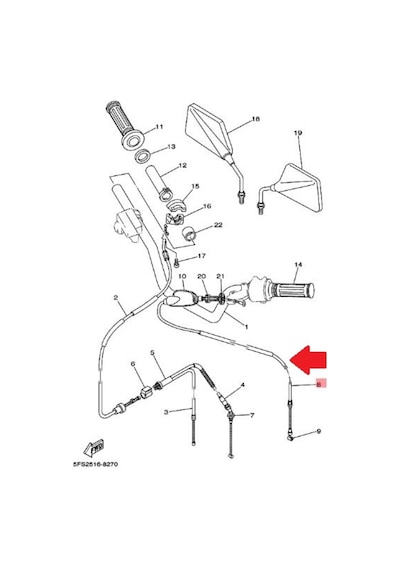 Yamaha Rx115 Or.  Debriyaj Teli 5H5-26335-01
