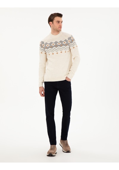 Pierre Cardin Erkek Ekru Kazak /triko 50296448-vr019 Ekru