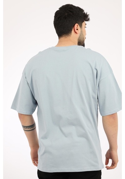 Stil Kombin Düz Basic Oversize Erkek Tişört Bld