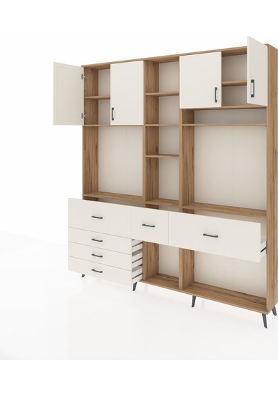 Arges Dolap 11 Raflı 6 Çekmeceli 4 Kapaklı 220x30x243 Çam-aytaşı/aytaşı Aytası/aytası Arges Dolap 11 Raflı 6 Çekmeceli 4 Kapaklı 220x30x243 Çam-aytaşı/aytaşı Aytası/aytası