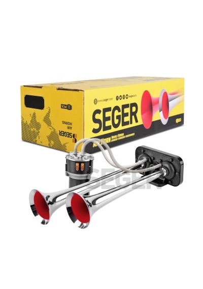 Seger 12 Volt Krom 2 Borulu Fala Fala Kompresörlü Korna