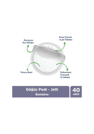 Bambino Göğüs Pedi - Jelli 40 Adet