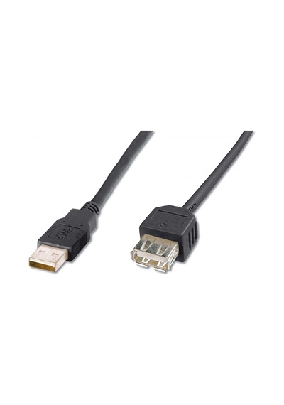 USB 2.0 Uzatma Kablosu, USB A Erkek - USB A Dişi, 1.80 metre, AW