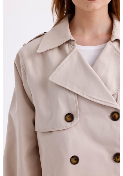 Pastelastore %100 Pamuk Gabardin Astarlı Oversize Geniş Kalıp Kadın Crop Kısa Trençkot 1122 Taş Rengi Taş Pastelastore %100 Pamuk Gabardin Astarlı Oversize Geniş Kalıp Kadın Crop Kısa Trençkot 1122 Taş Rengi Taş