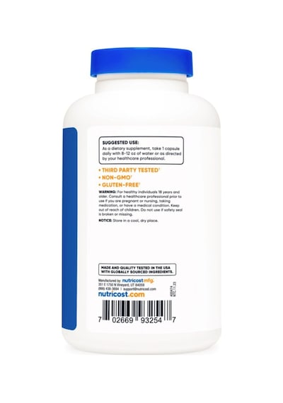 Nutricost L-phenylalanine 500mg 180 Capsules - Non-gmo, Amin...